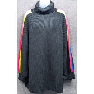 FUTURE COLLECTIVE x Kahlana Barfield Brown Sweater - Black/Neon Stripes, 1X